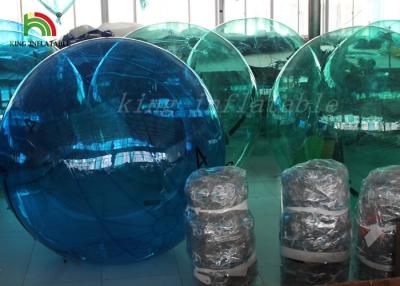 China Green or Blue Transparent Water Walking Ball , Inflatable Water Ball By PVC / PTU for sale