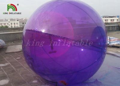 China Purple / Blue Large 1.0mm PVC Inflatable Walk On Water Ball 2m Diameter For Pool or Lake for sale