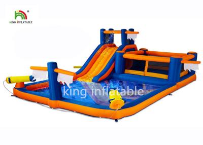 China Inflatable Mini Backyard Monkey Bar Slides For Child / 4.5*8m Pool Water Slide for sale