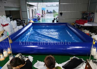 China Blue Color 42 Square Meters Inflatable Swimming Water Pool Fire Resistant for sale