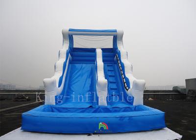 China Outdoor Playground Amusement Park Water Slide Blue Color 1 Year Warranty for sale