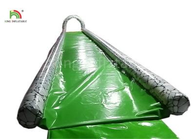 China Green Single Lane 15 m Long Inflatable Water Slide For Adults Customized Size for sale