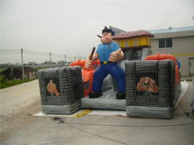 China Human Figure Inflatable Amusement Park / Prison Theme Inflatable Fun City  for sale