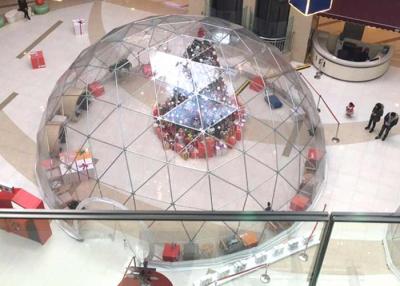 China Barraca Geodesic do quadro da estrela da barraca portátil da abóbada Geodesic de 5m com tampa de Pvc clara à venda
