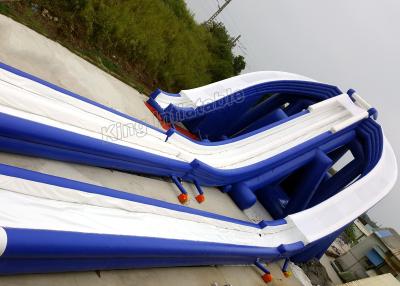 China 15m High Blue Outdoor Giant long Inflatable Water Slide blow out Trippo Slide for sale