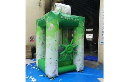 China máquina publicitaria inflable gruesa del gancho agarrador del efectivo de la cabina del dinero de los productos de 0.55m m en venta