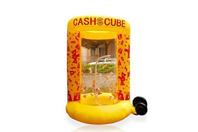 China Customized Inflatable Money Grabbing Game Cash Cube Machine for sale