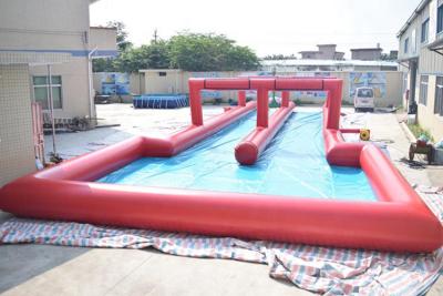 China 0.4mm PVC Tarpaulin Inflatable Double Lane Slip Slide For City Road for sale