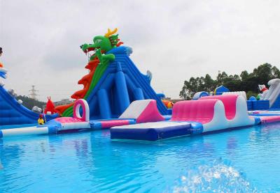 China Parque inflável comercial da água de Toy Dragon Boat Theme Swimming Pool à venda