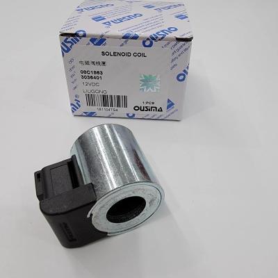 China 08C1863 3036401 12V DC Solenoid Valve Coil For LIUGONG Excavator Parts for sale