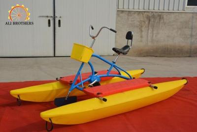 China Durable Water Bike Pedal Boats 3.16 * 1.43 * 1.28 M PE Plastic Material for sale