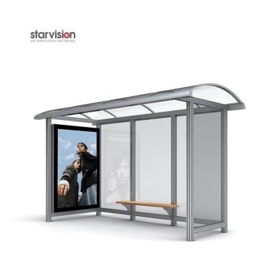 China 3 years Warranty Advertising Smart Bus Shelter With P.391 Lcd Screen for sale