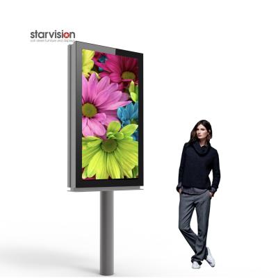 China 1152X1728mm 850w/sqm Outdoor Led Advertising Screen P3 Pole Mounted Digital Signage for sale