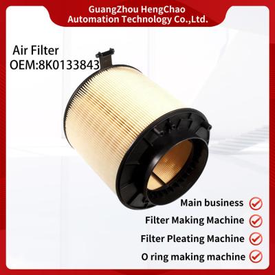 China Equipo de fabricación de limpiadores de aire Producir motor de automóvil filtro de aire automático limpiador de aire OEM 8k0133843 en venta