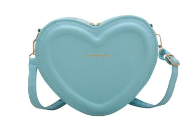 China Women Heart Shape Small Leather Crossbody Bag With Shoulder Strap for sale