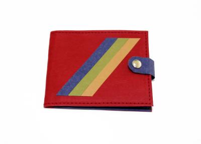 China Attractive New Design Kraft Paper Wallet Eco - Friendly Washable With Button Closure for sale