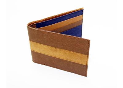China Stripes Design Washable Kraft Paper Wallet Folding Short Type For Women Or Men for sale