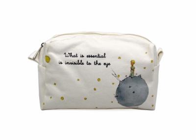 China Attractive Design Makeup Cosmetic Bag Cotton Canvas Women For Travel for sale