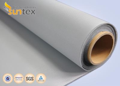 Chine tissus protecteurs du feu de 0.4mm Grey Polyurethane Fiberglass Cloth 60min utilisés pour le feu et des rideaux en fumée à vendre