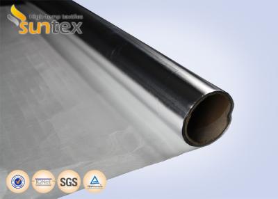 China 0.2mm Aluminum Foil Silver Heat Reflective Fabric Fiberglass Insulation Laminating Layer for sale