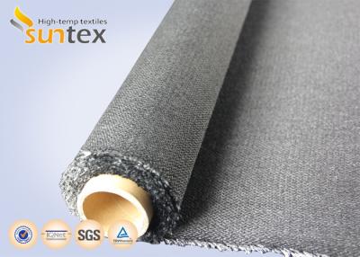 China Black 30oz Twill Fire Resistant Fiberglass Fabric For Welding Curtain Cloth for sale