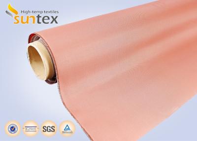 China High Temperature Cloth PU Coated Duct Cloth Fabric Fire Barrier 0.21mm Red Fire Retardant for sale