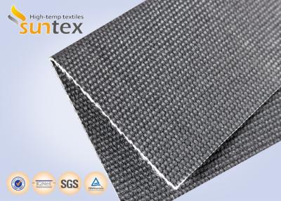 China Flame Resistant Screen 650C High Temperature Resistant Fabric 34OZ Graphite Treated for sale
