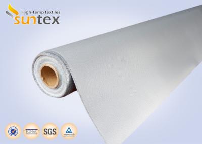 Chine le fil de l'acier inoxydable 700℃ de 0.65mm a renforcé le tissu enduit de fibre de verre d'unité centrale pour le rideau ignifuge à vendre
