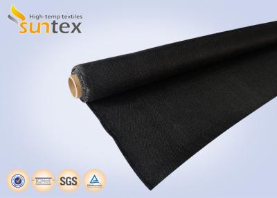 Chine L'admission d'air canalise le revêtement ignifuge noir de côtés du polyuréthane 2 de Rolls de fibre de verre de tissu de 0.21mm à vendre