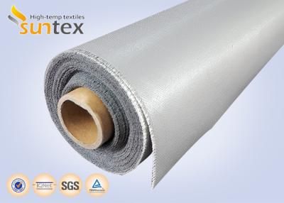 China tela de la fibra de vidrio de la capa de la resistencia de fuego del paño del silicón 560g para la cortina incombustible en venta