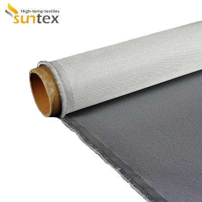 Китай 560 ткань стеклоткани силиконовой резины G/sqm 0.43mm покрытая для одеяла огня продается