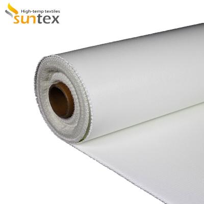 China White Silicone Rubber Coated Fiberglass Cloth For Industrial Fire Blankets And Fire Blanket Rolls for sale