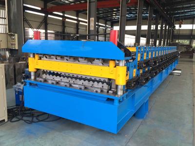 China IBR Roof Sheeting Double Layer Roll Forming Machine 0.4mm - 0.8mm Q230-550 for sale
