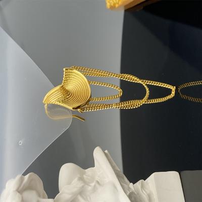China Dainty 18K Gold Plumeria Flower Earrings for sale