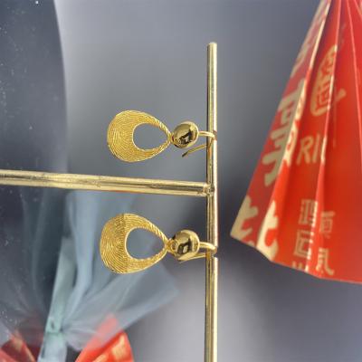 China Sleek 18K Gold Plumeria Stud Earrings for sale