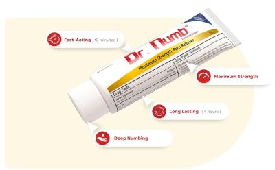 China Tattooing Piercing Pain Free Numbing Cream For Hemorrhoids CE SGS for sale