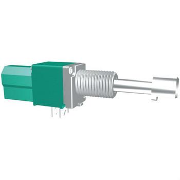 China 9mm rotary metal shaft potentiometer with push-lock for sale