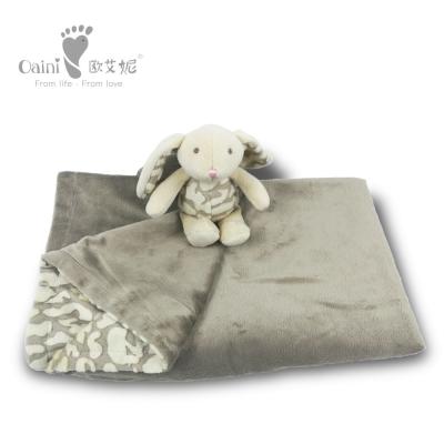 China PP Cotton Baby Bedding Set Leopard Rabbit Fleece Blanket 75 X 87cm for sale