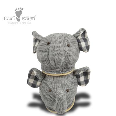China 18 X 7cm Kids Shoes Warm Infant Shoes Grey Elephant Head Pattern for sale