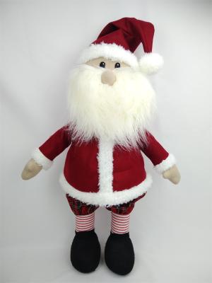 China Cuddly Christmas Plush Toys 3 Years Child PP Cotton Fillings Santa Claus Toys 35cm for sale
