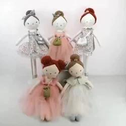 China Wholesale Stuffed Toy Lovely Rag Girl Doll Wearing Tutu Dress Plush Ballet Doll Soft Toys à venda