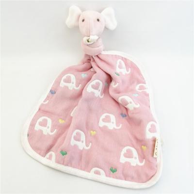 China OAINI ODM OEM  Elephant Baby Sleep Comforter Soft Animal Baby Comforter Toy Cotton Baby Animal Doudou for sale