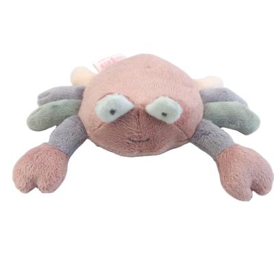 China Custom Soft PP Cotton Stuffed Baby Eight Legs Animal Toy Multi Colors Plush Crab Animal Toy for sale