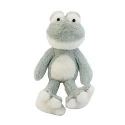 Китай Creative Fluffy Soft Frog Stuffed Animal Gift Toy Hand Craft Green Plush Frog Toy ODM OEM продается