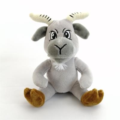 China Cute Holiday Gift Children Play Baby Sheep Plush Toy Super Soft Grey Stuffed Goat Toy for sale