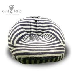 China OEM ODM Plush Black White Stripe Gifts Stuffed Toy EN71 Soft Child Friendly Baby Chair for sale