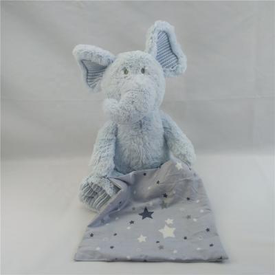 China Children Gift Blue Elephant Baby Playing Toys Musical Movement Stuffed Elephant Toy for sale