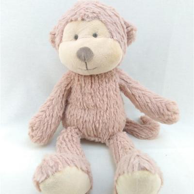 China Customized Embroidery Logo Super Soft Plush Toy Cute Kids Stuffed Monkey Toy en venta