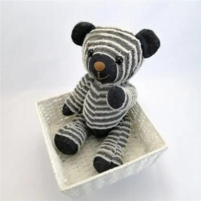 Китай Красивая наполненная плюшевая игрушка для совместного медведя ручной работы из ткани синий джинс и совместная игрушка для медведя продается