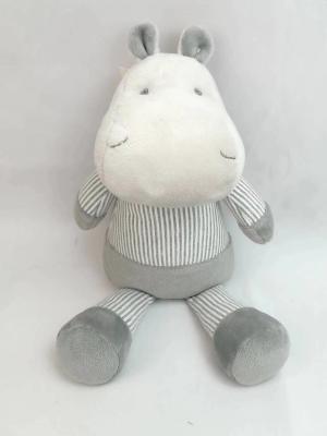 China Stuffed Soft Cartoon Animal Hippo Soft Plush Toy For Baby Gifts for sale